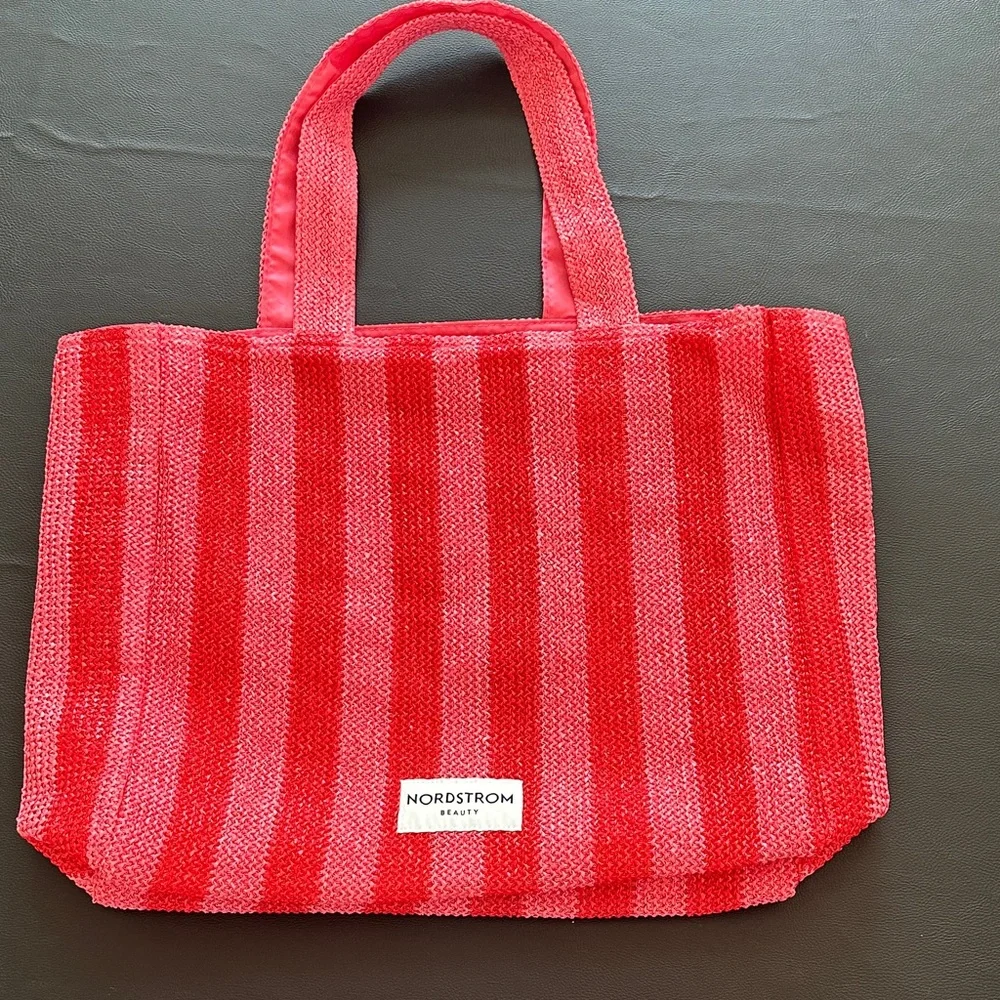 Nordstrom Vibrant Red and Pink Tote Bag - Picture 1 of 3